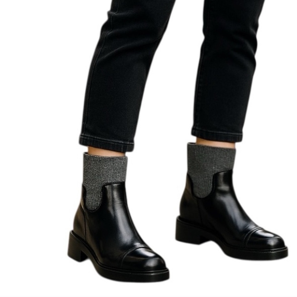 New in Box‎ J Crew Women’s Spazzo Rib Cuff Booties Genuine Leather